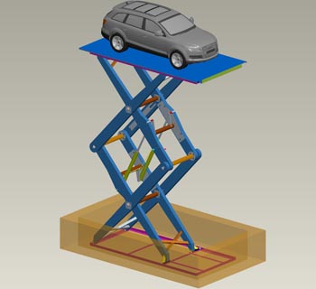 11. PIATTAFORMA DOPPIO PANTOGRAFO MONTAUTO CON PIANALE TRADIZIONALE E SBALZI