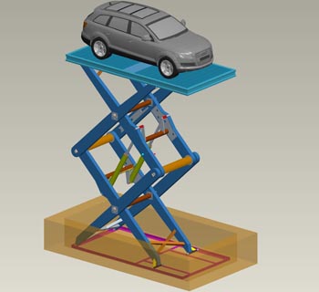 12. PIATTAFORMA DOPPIO PANTOGRAFO MONTAUTO CON PIANALE DOGATO
