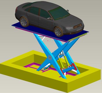 7. PIATTAFORMA SINGOLO PANTOGRAFO MONTAUTO PIANALE SOLITO CON SBALZI
